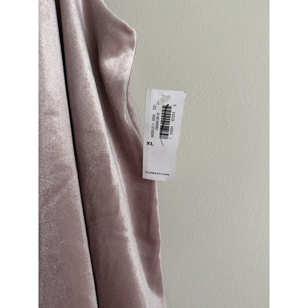 Y2K Old Navy Women’s XL Velvet Spaghetti Strap Tank Top Pink Romantic Fairy Core - Picture 4 of 11